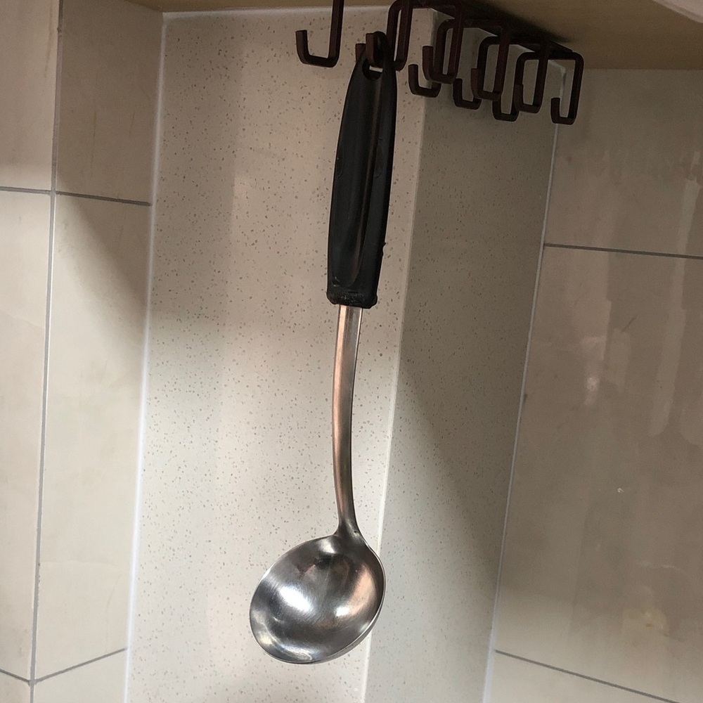 Stainless Steel Soup Ladle with Black Handle